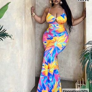 Colorful Floral Maxi Dress